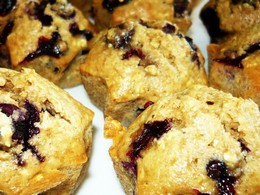 Čučoriedkové muffinky z celozrnnej múky